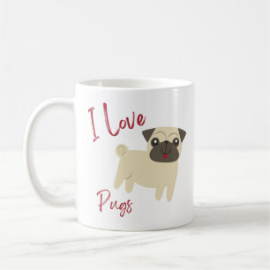 I Love Pugs Kaffeetasse