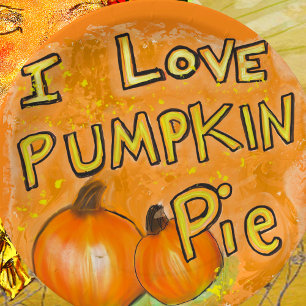 ' I love pumpkin pie graphic Classic Pappteller