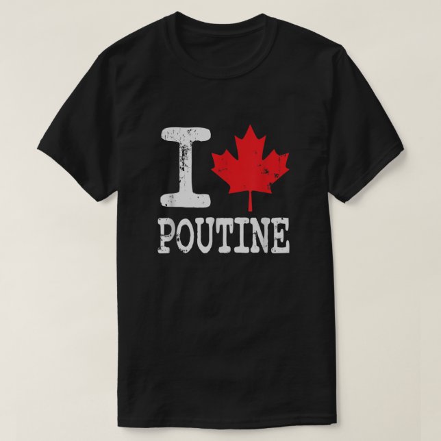 I Love Putin Funny Canadian French Fry Flag T-Shirt (Design vorne)