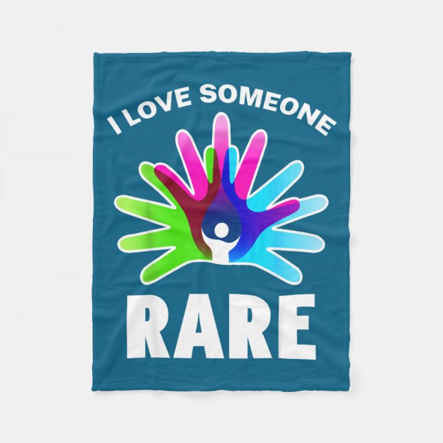 I Love Rare Disease Awareness Shirt - Rare Disease Fleecedecke (Vorderseite)
