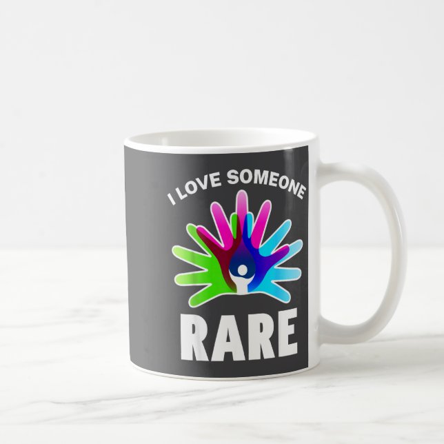 I Love Rare Disease Awareness Shirt - Rare Disease Kaffeetasse (Rechts)