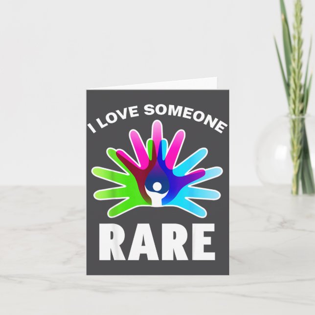 I Love Rare Disease Awareness Shirt - Rare Disease Karte (Vorderseite)