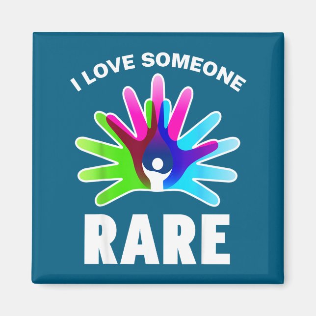 I Love Rare Disease Awareness Shirt - Rare Disease Magnet (Vorne)