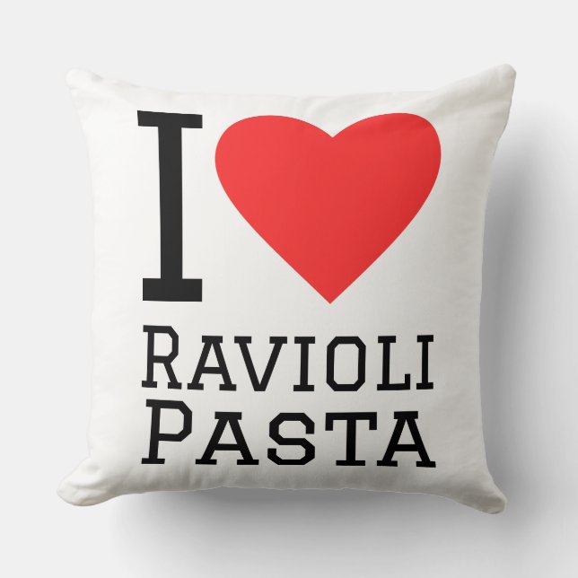 I love ravioli pasta kissen (Vorderseite)