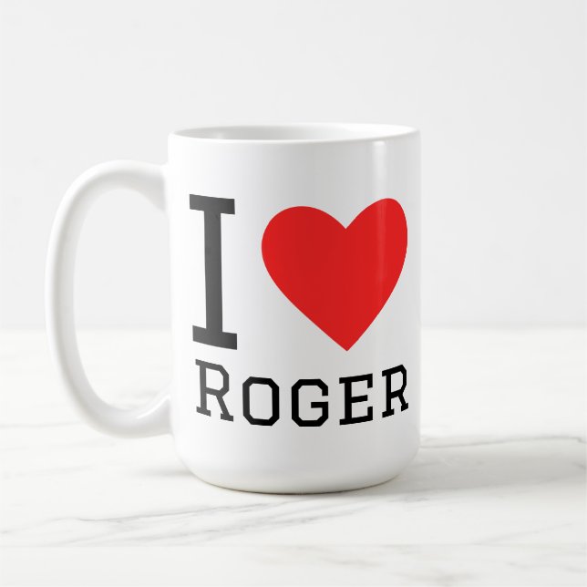 I love roger kaffeetasse (Links)