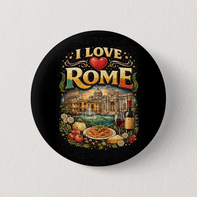 I Love Rome Button (Vorderseite)