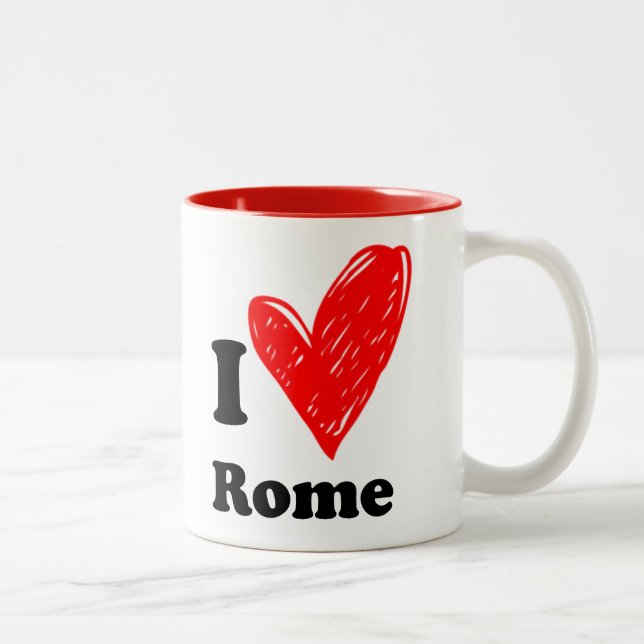 I love Rome Tweekleurige Koffiemok Zweifarbige Tasse (Rechts)