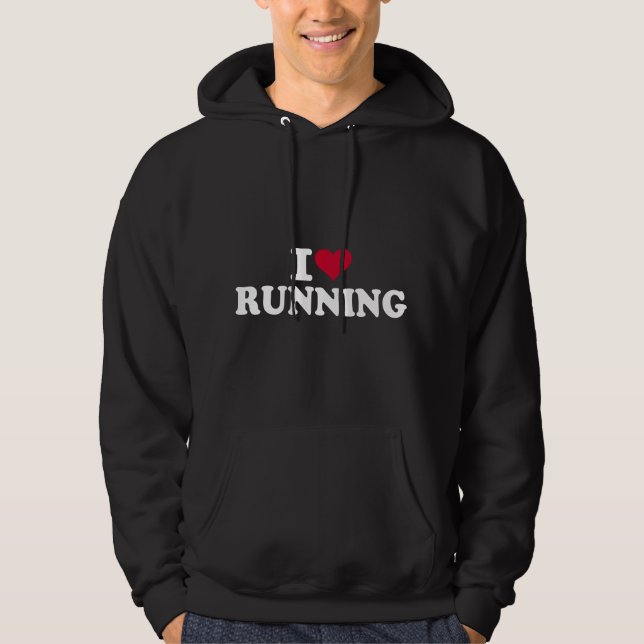 I love running hoodie (Vorderseite)
