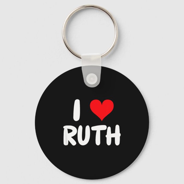 I Love Ruth - Heart - Name  Schlüsselanhänger (Vorderseite)