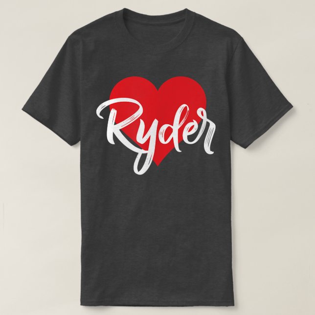 I Love Ryder First Name Tshirt I Heart Named  (Design vorne)