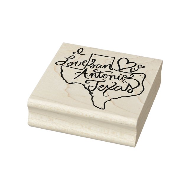 I love San Antonio Texas Gummistempel (Stempel)