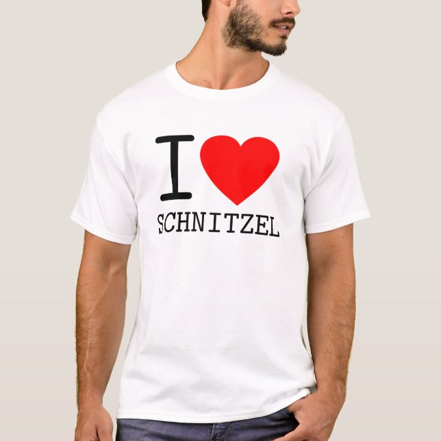 I love Schnitzel Österreich Wiener Dialekt T-Shirt (Vorderseite)