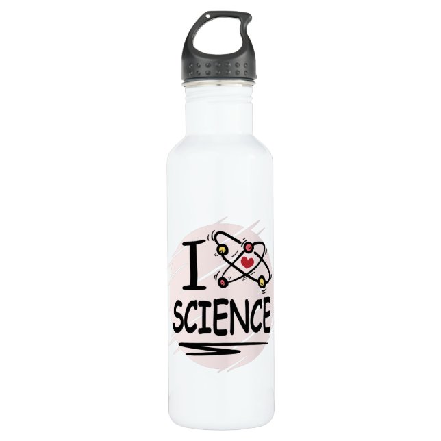 I love Science Edelstahlflasche (Vorderseite)