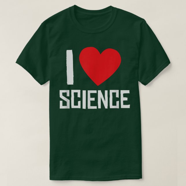 I Love Science - Heart - Nerd  T-Shirt (Design vorne)