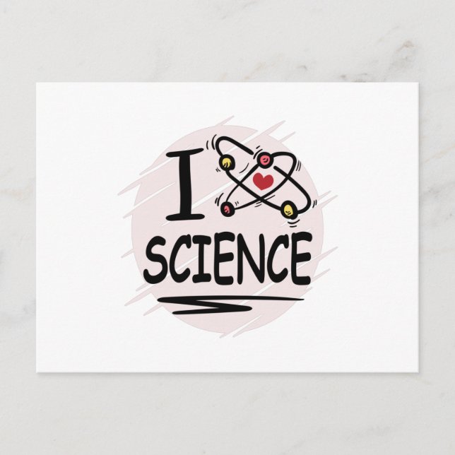 I love Science Postkarte (Vorderseite)