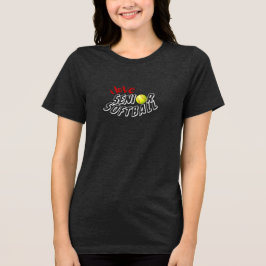 I Love Senior Softball T-shirt Tri-Blend Shirt