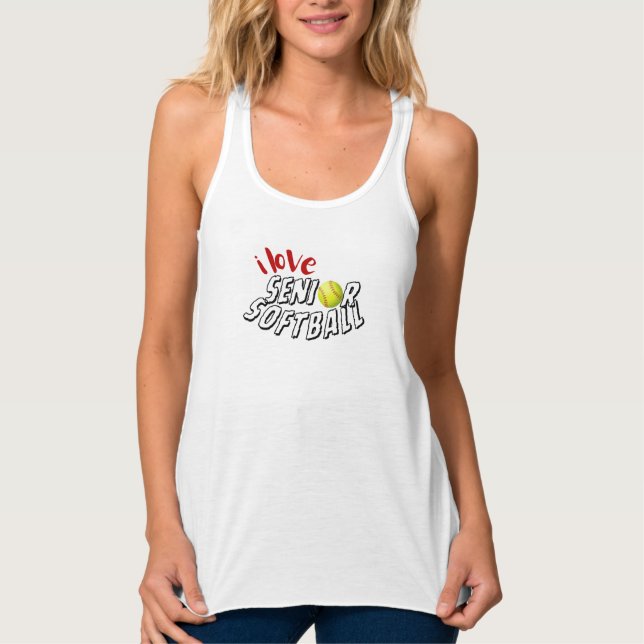 I Love Senior Softball Tank Top (Vorderseite)