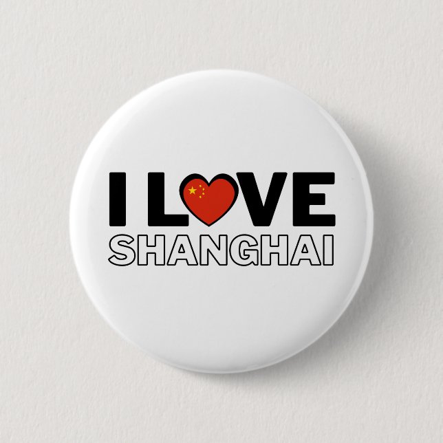 I LOVE SHANGHAI - For real Shanghainese! Button (Vorderseite)