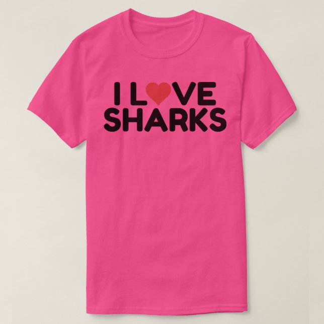 I Love Sharks396  T-Shirt (Design vorne)
