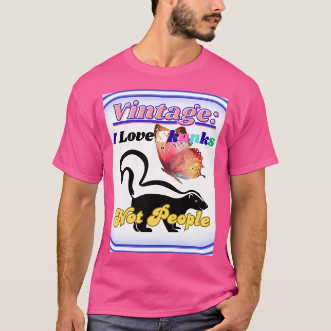 I Love Skunks, Not People T-Shirt (Vorderseite)