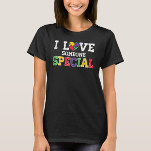I Love Someone Special Puzzle Autism Awareness Men T-Shirt