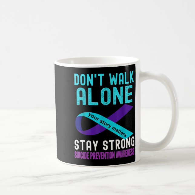 I Love Someone Teal-purple Suicide Prevention Awar Kaffeetasse (Rechts)