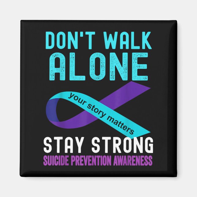 I Love Someone Teal-purple Suicide Prevention Awar Magnet (Vorne)