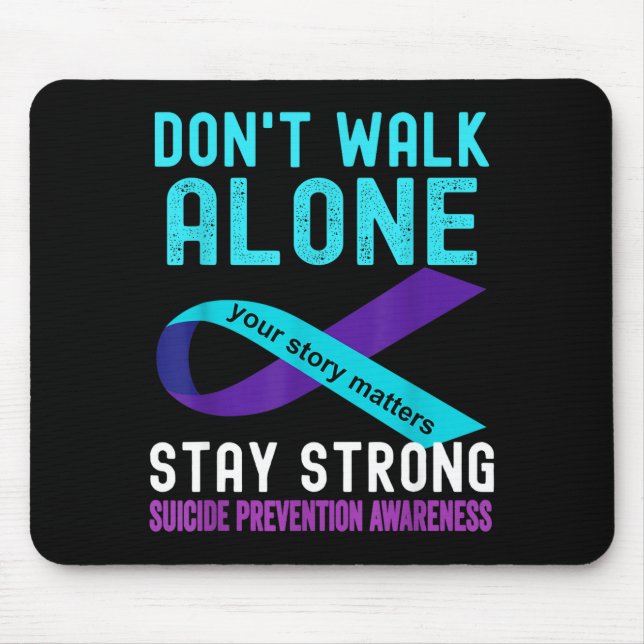 I Love Someone Teal-purple Suicide Prevention Awar Mousepad (Vorne)