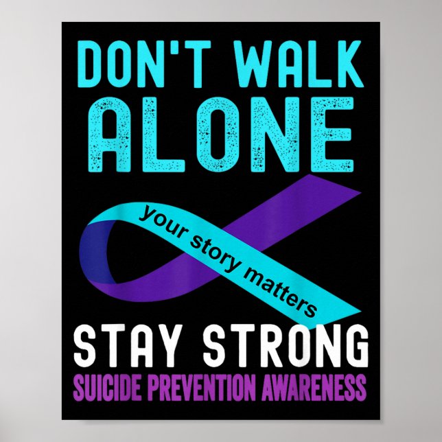 I Love Someone Teal-purple Suicide Prevention Awar Poster (Vorne)