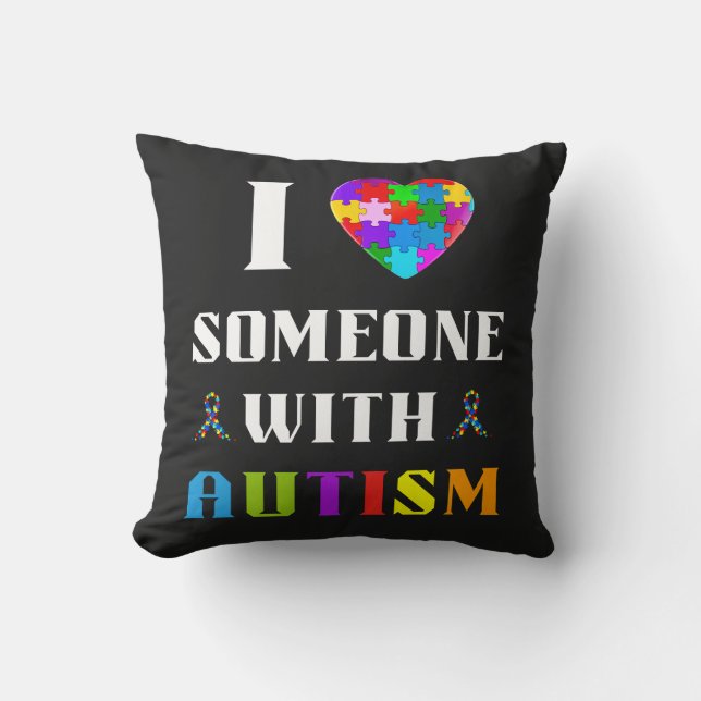 I Love Someone With Autism Kissen (Vorderseite)
