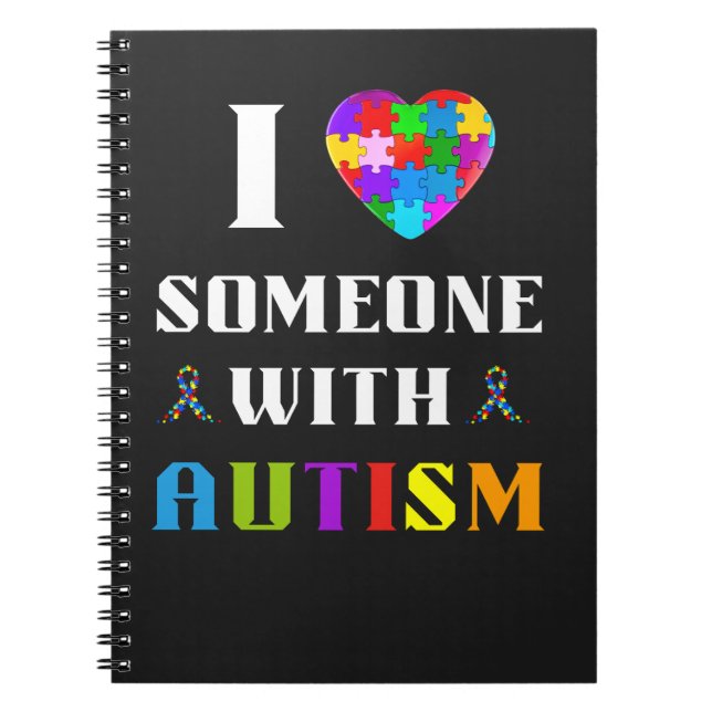 I Love Someone With Autism Notizblock (Vorderseite)