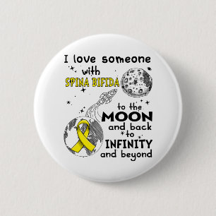 I love Someone with Spina Bifida Awareness Button