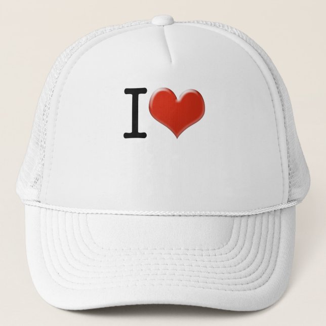 I Love Souvenirs Truckerkappe (Vorderseite)