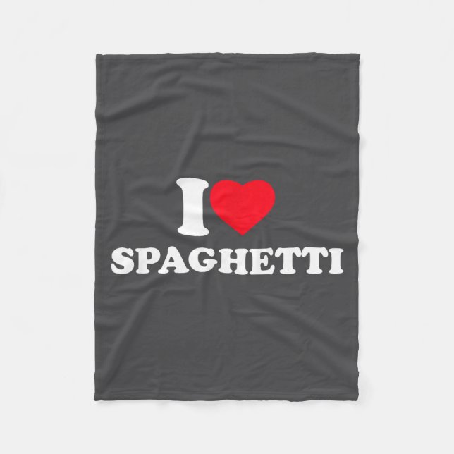 I Love Spaghetti I Heart Spaghetti Lover Food Past Fleecedecke (Vorderseite)