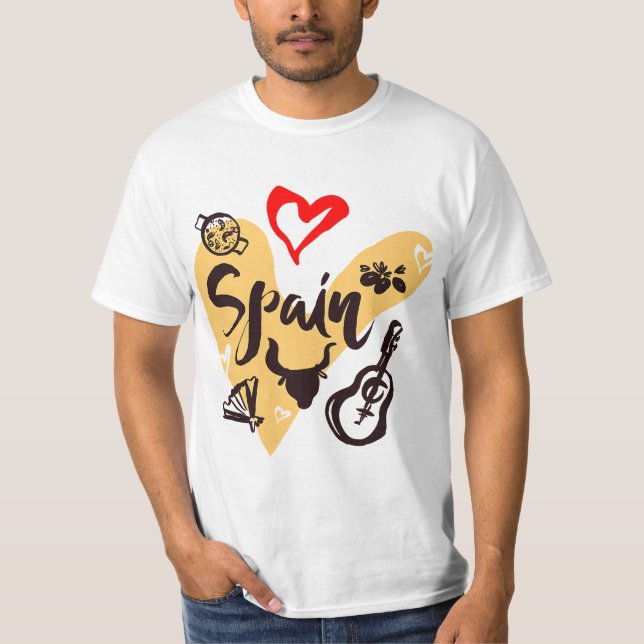 I Love Spain Culture Tee , Vintage Spain Graphic  (Vorderseite)