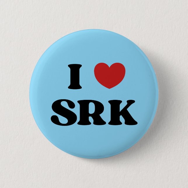 I Love SRK - I Love Shahrukh Khan Button (Vorderseite)