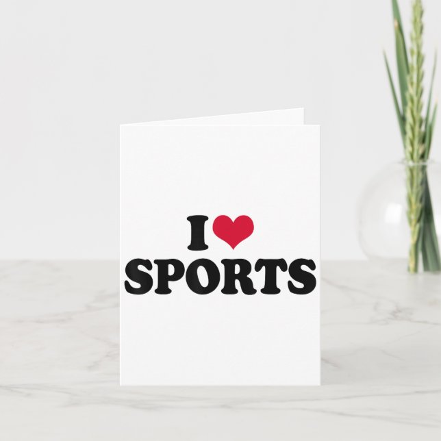 I Love Srts Fitness Motivation  Karte (Vorderseite)