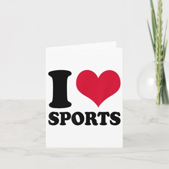 I Love Srts Fitness Motivation  Karte (Vorderseite)