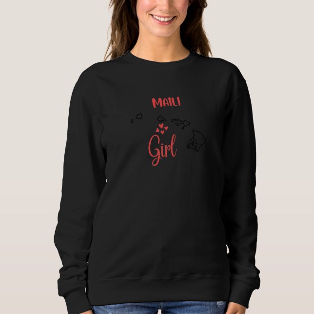 I Love State Of Hawaii Flower Outline Maili City G Sweatshirt (Vorderseite)