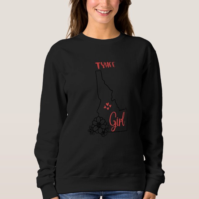 I Love State Of Idaho Flower Outline Tyhee City Gi Sweatshirt (Vorderseite)