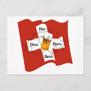 I love Swiss Beer Postkarte