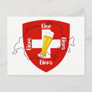 I love Swiss Beer Postkarte
