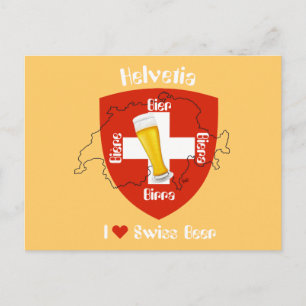 I love Swiss Beer Postkarte
