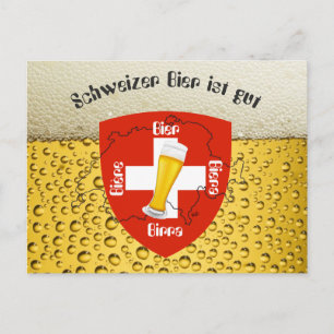 I love Swiss Beer Postkarte