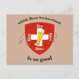 I love Swiss Beer Postkarte