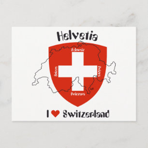 I love Switzerland Postkarte