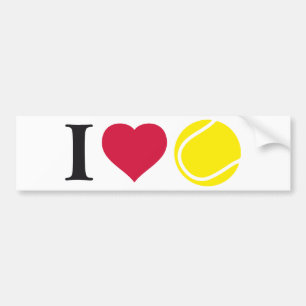 i love tennis autoaufkleber