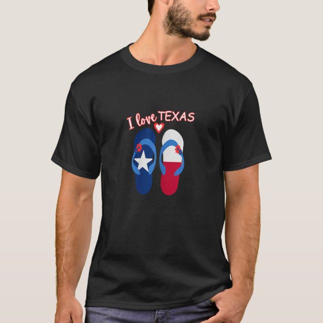 I LOVE TEXAS Casual Summer Women Sandals T-Shirt (Vorderseite)
