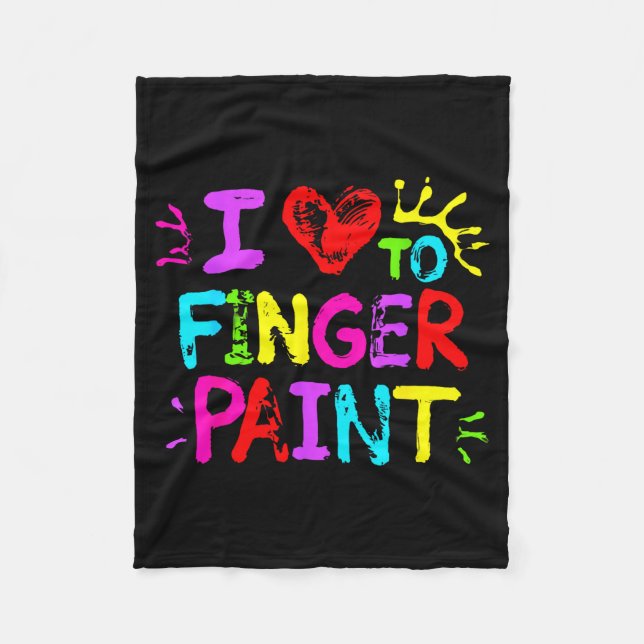 I Love To Finger Paint Couple Funny Valentine Day  Fleecedecke (Vorderseite)
