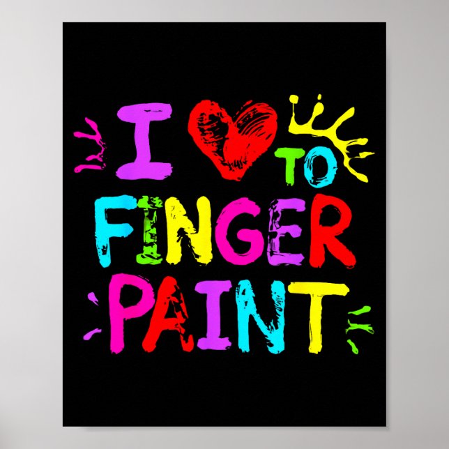 I Love To Finger Paint Couple Funny Valentine Day  Poster (Vorne)